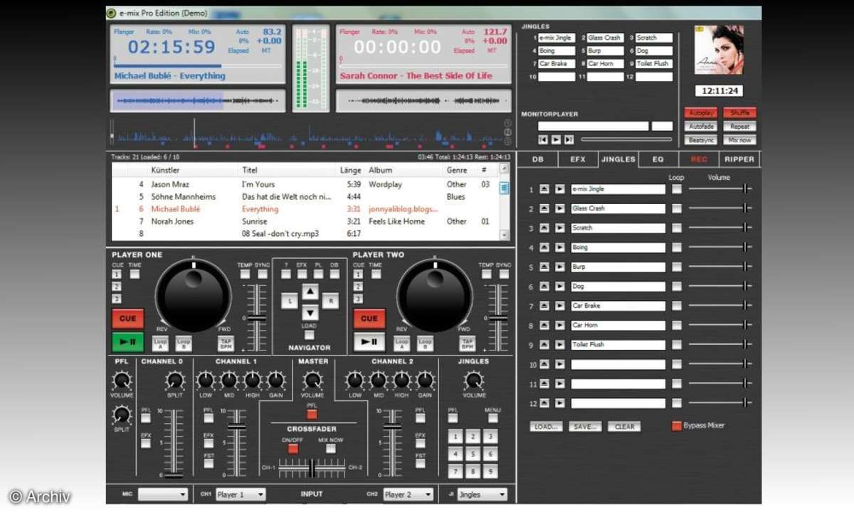 e-mix DJ Software Pro Edition 5.6 Demo