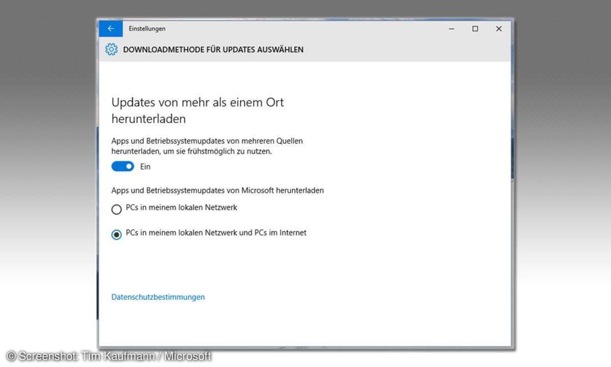 Updates teilen