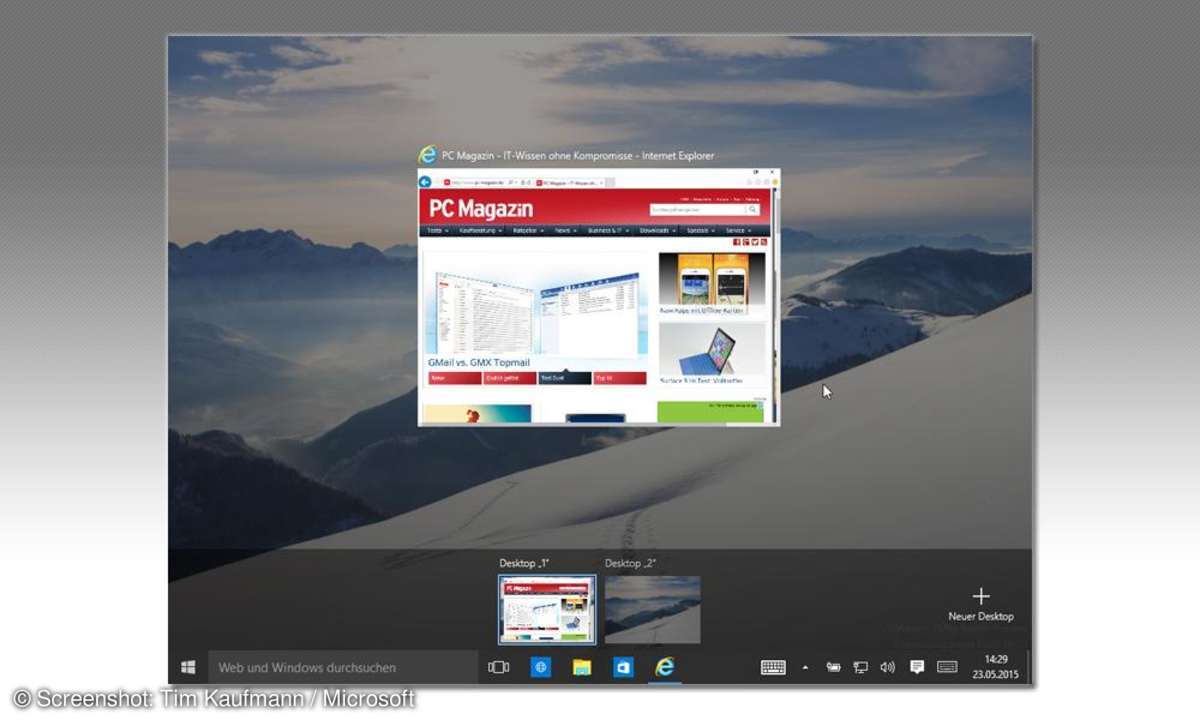 Fenster zwischen Virtual Desktops verschieben