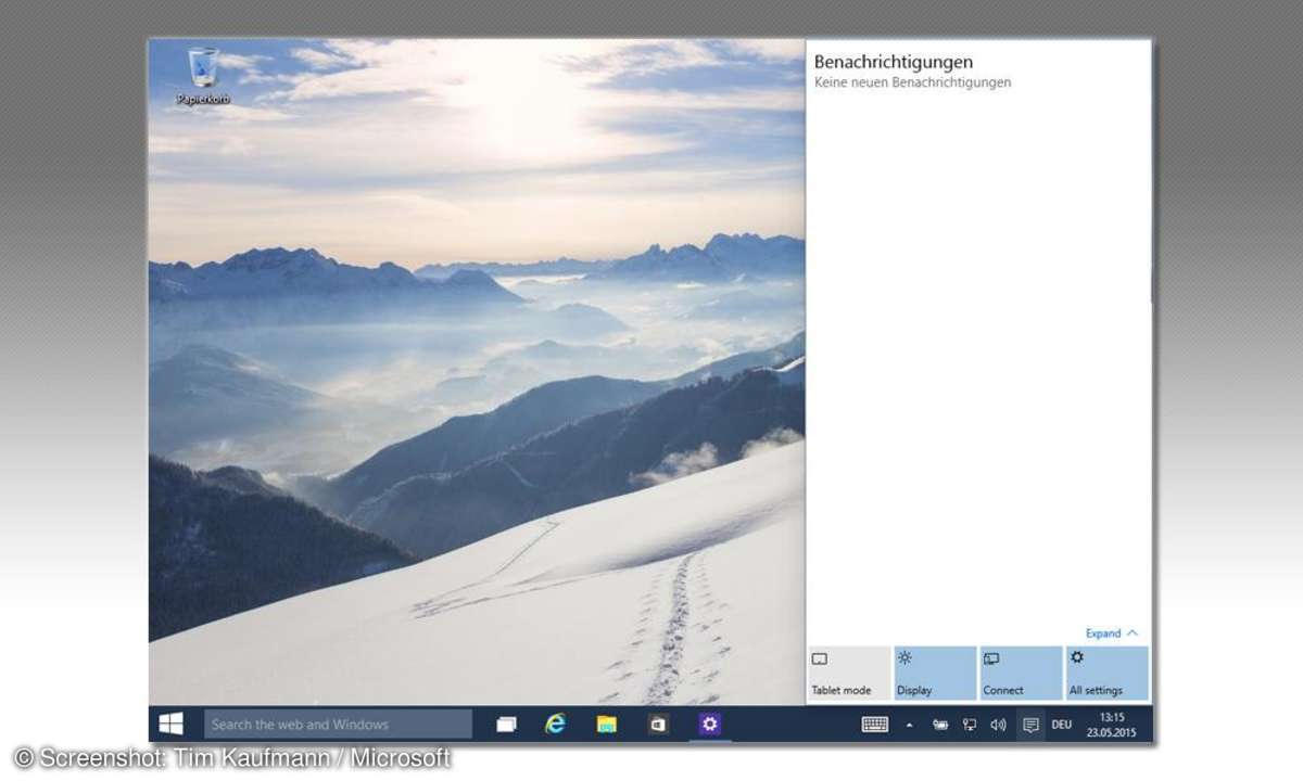Tablet-Modus manuell einschalten