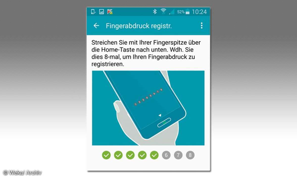 Fingerabdruck registrieren