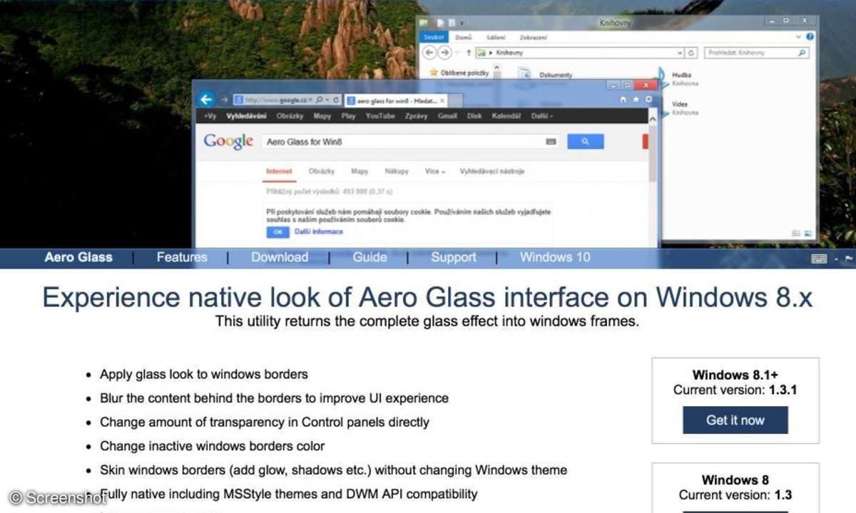 Glass8: Screenshot