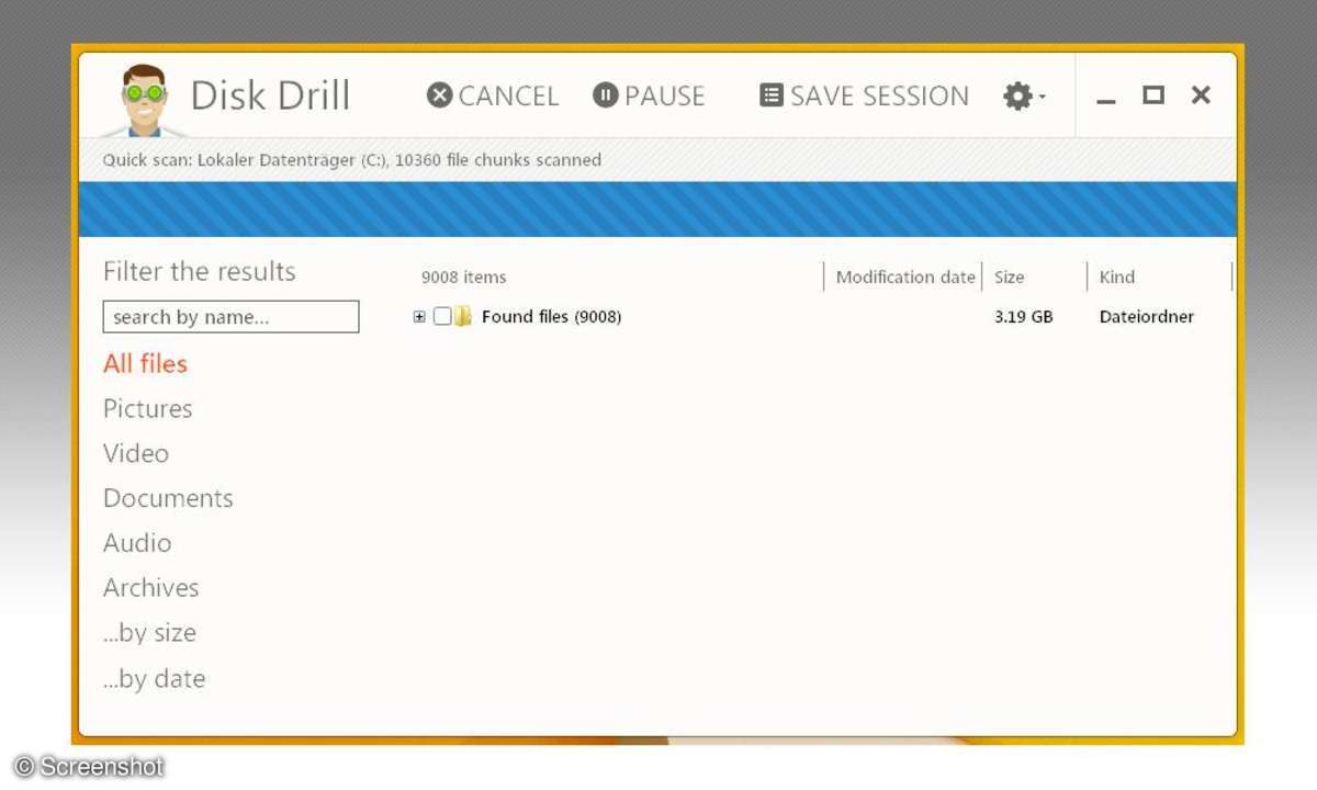 Disk Drill Free: Screenshot