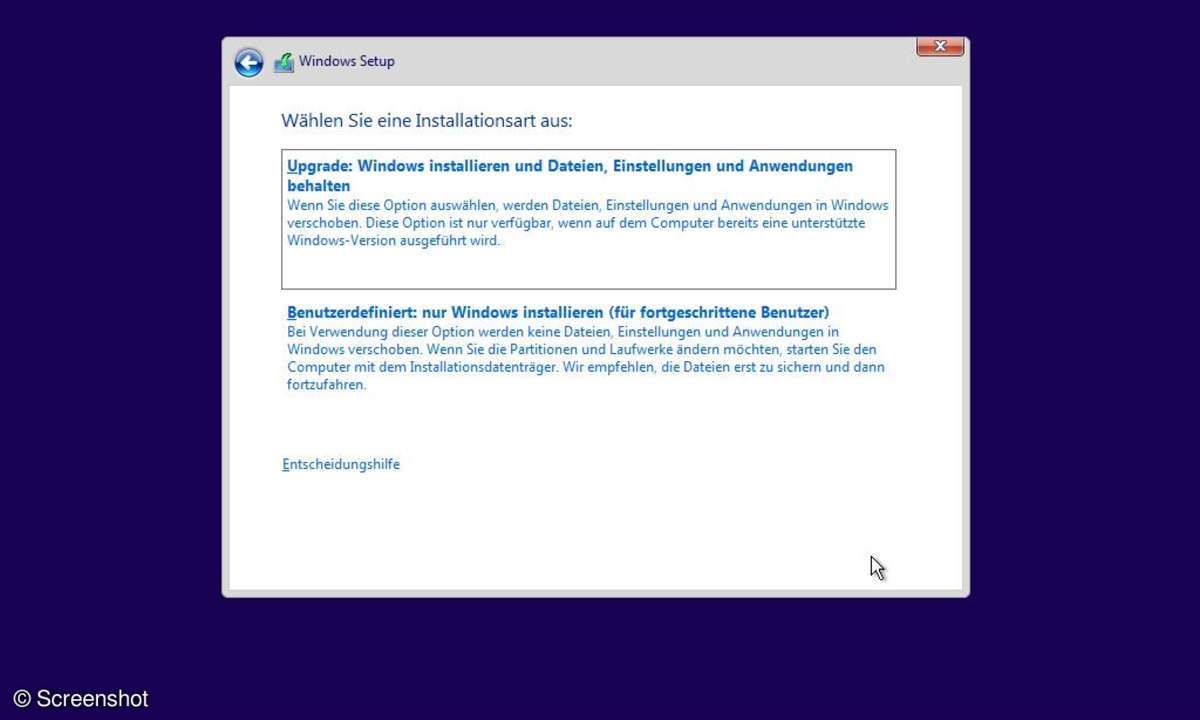 Windows 10: Setip-Screenshots