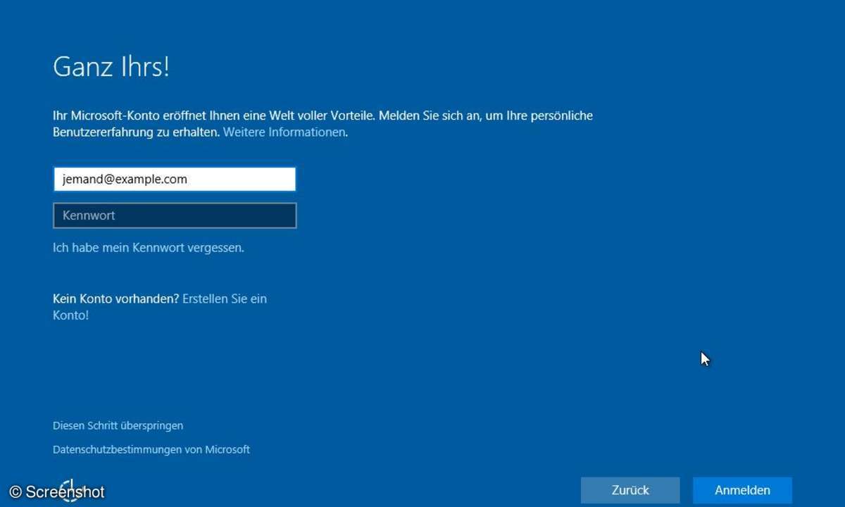 Windows 10: Setip-Screenshots