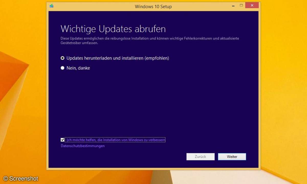 Windows 10: Setip-Screenshots