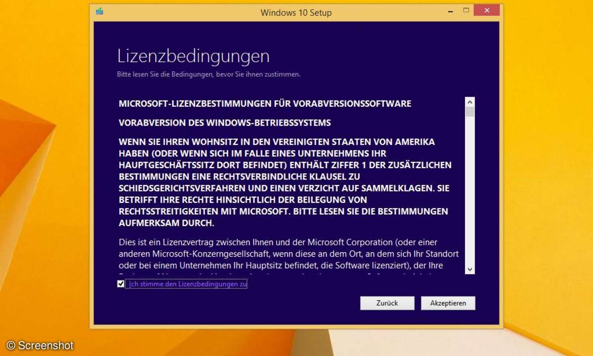 Windows 10: Setip-Screenshots