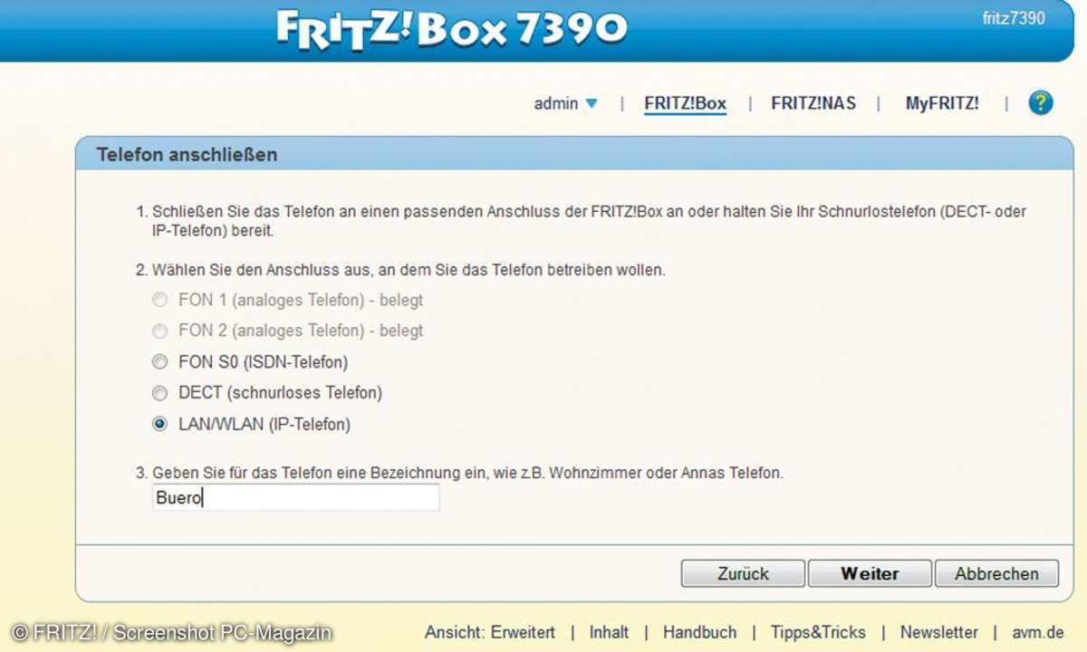 Telefon anschließen