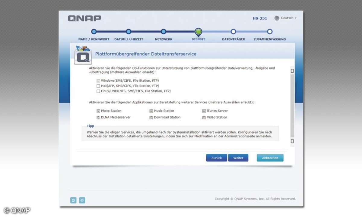 QNAP Screenshot