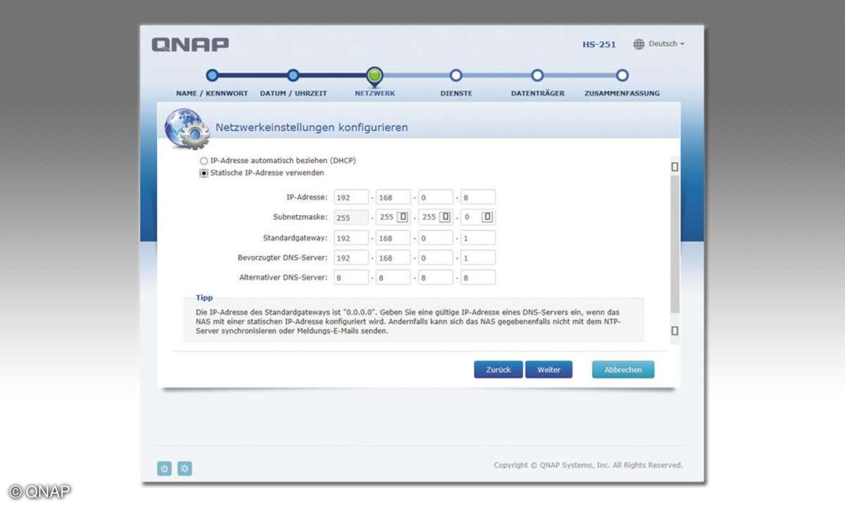 QNAP Screenshot