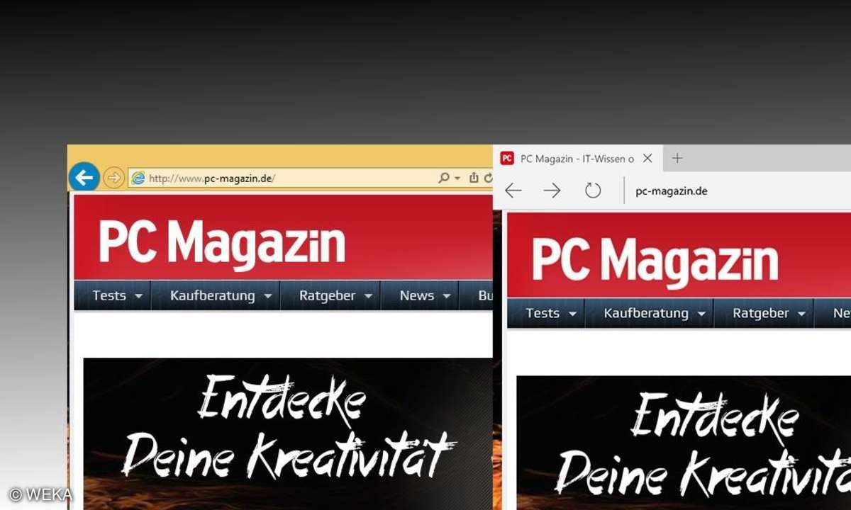 Internet Explorer neben Edge