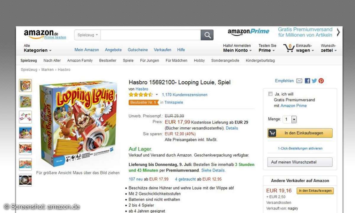 Looping Louie, Amazon Rezension
