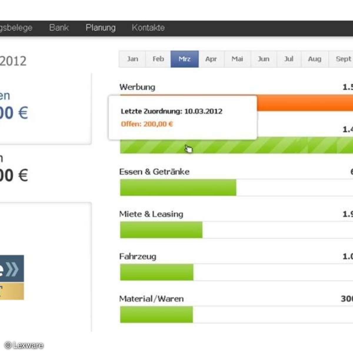 Screenshot: Lexoffice