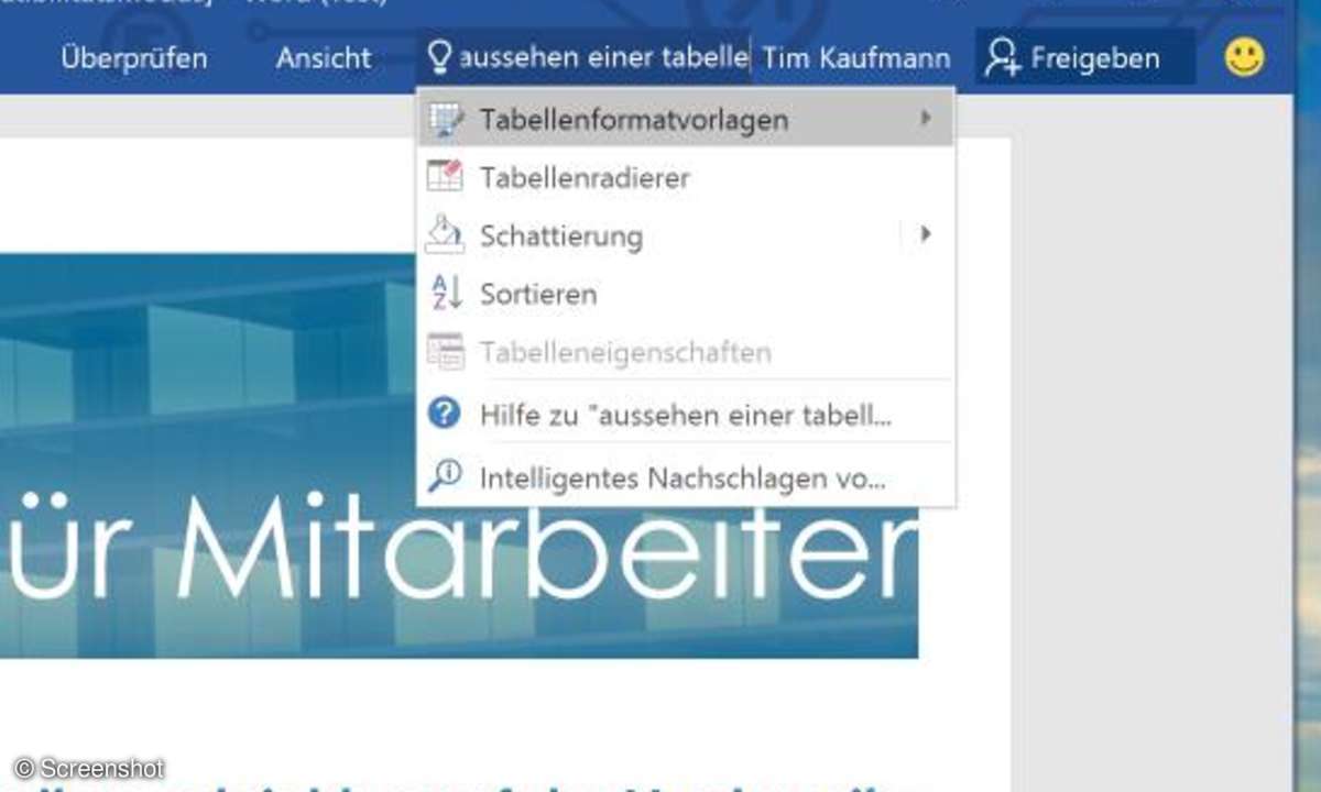 Office 2016: Screenshot