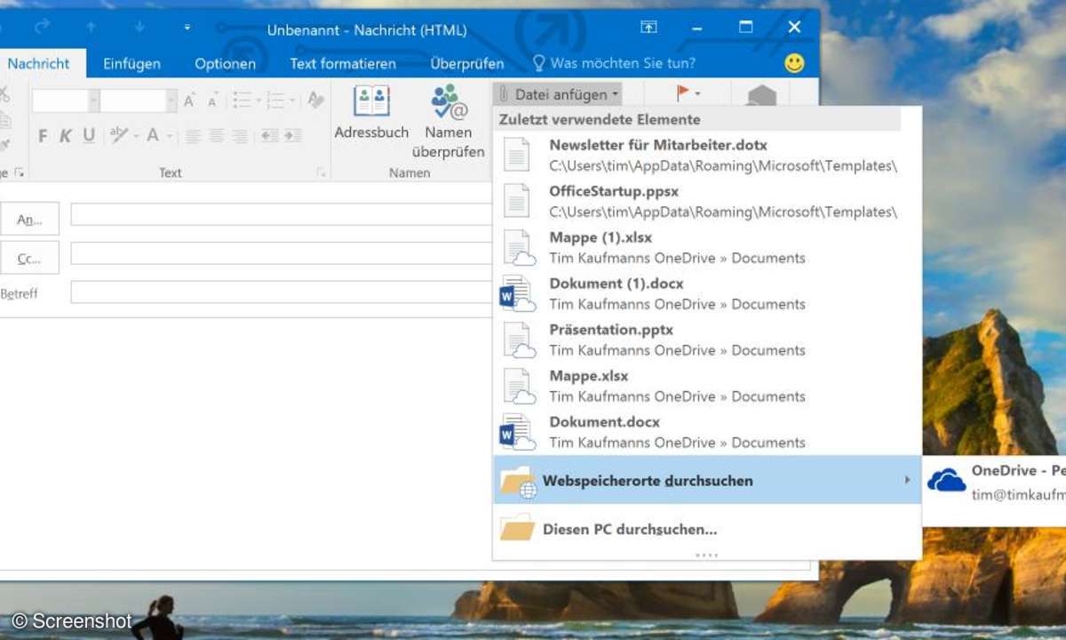 Office 2016: Screenshot