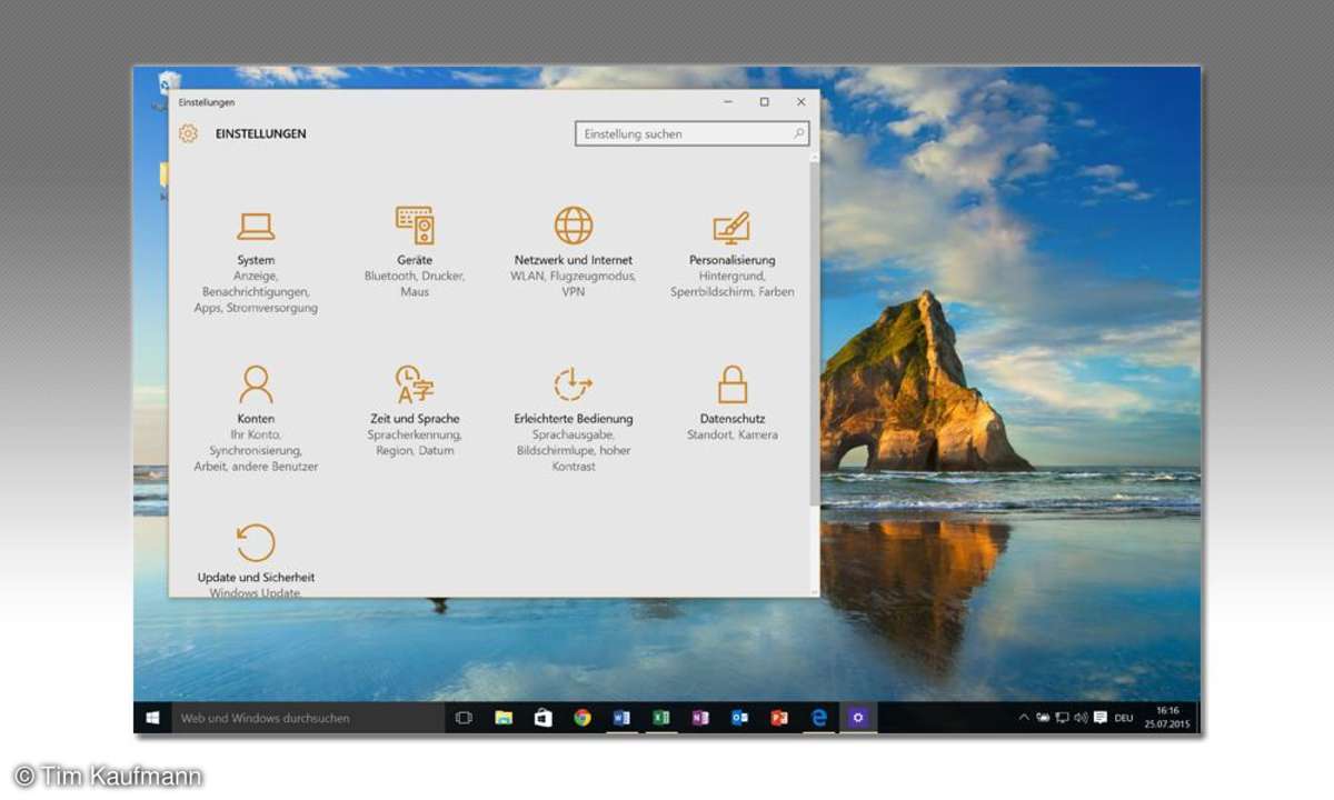 Windows 10, Tastenkombination