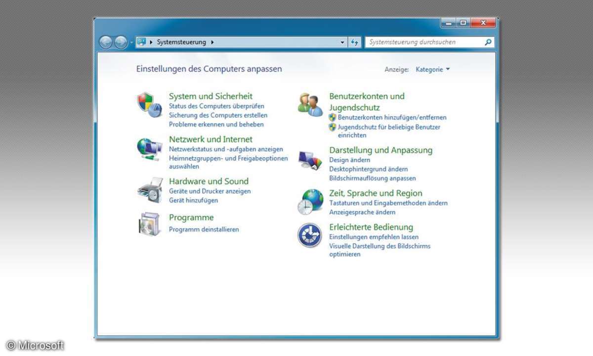 Konfiguration von Windows 7