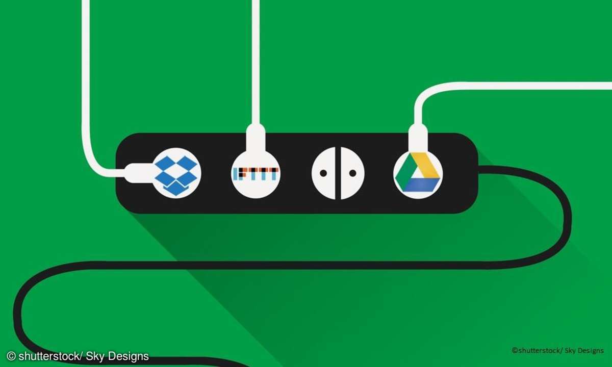 Dropbox, Google Drive & Co.: Steckdose mit Logos