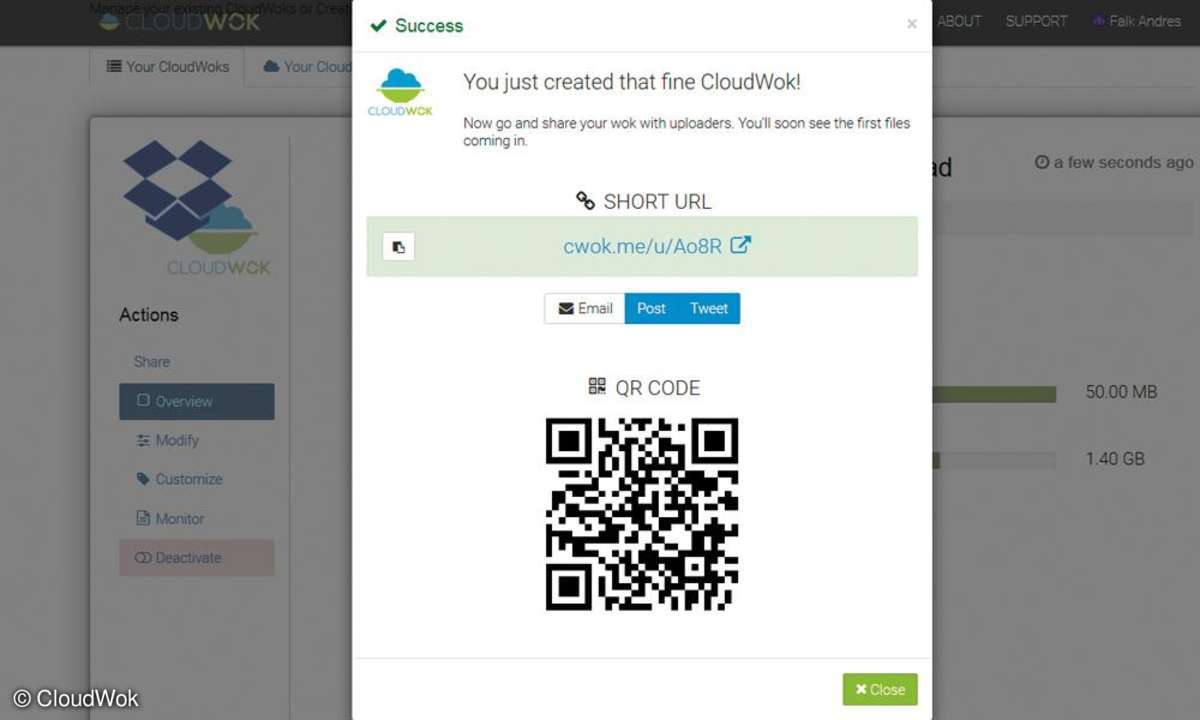 Screenshot CloudWok-Website