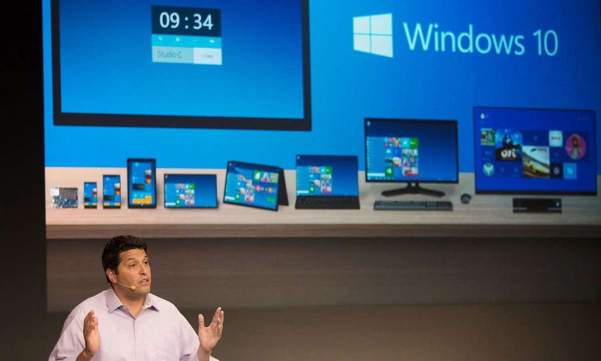 Microsoft stellt Windows 10 vor.