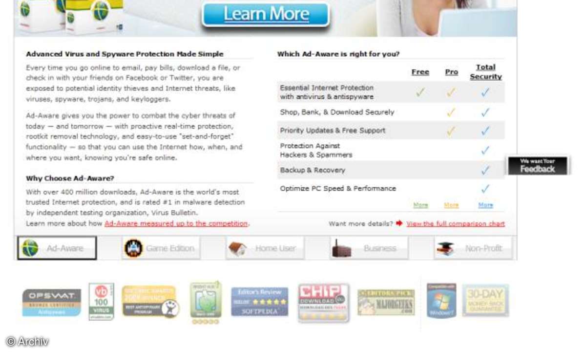 Homepage Ad-Aware
