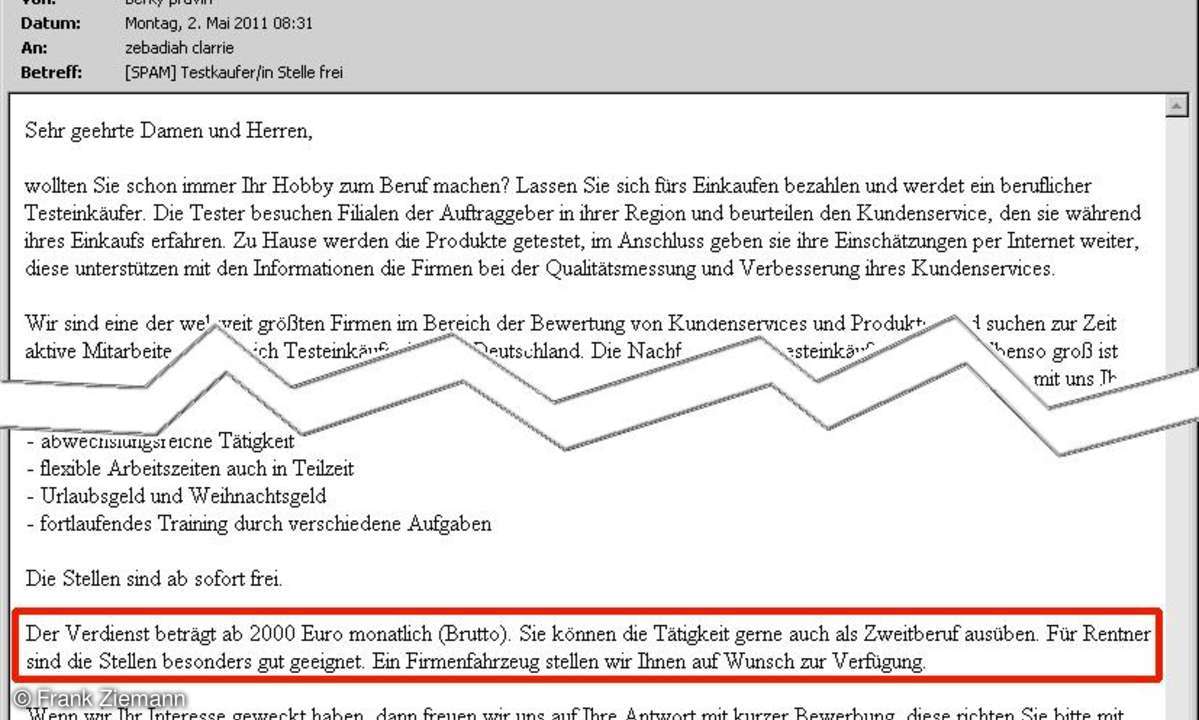 Spam-Welle mit illegalen Job-Angeboten