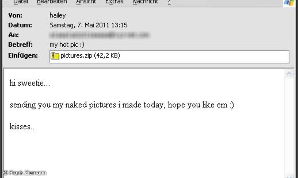 Dating-Spam mit Malware-Anhang