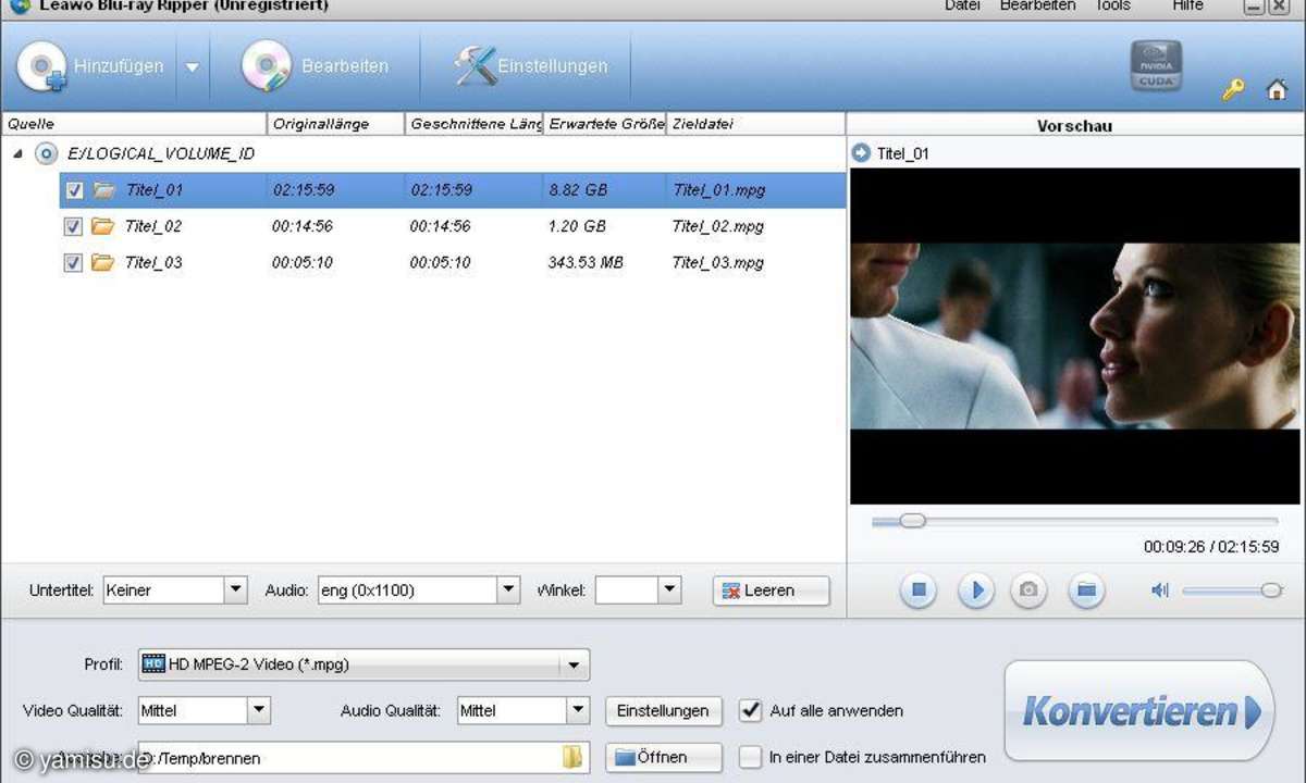 Leawo Blu-ray-Ripper,Screenshot