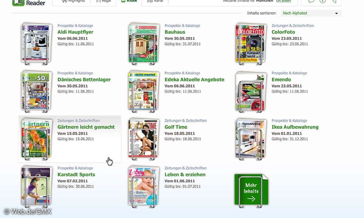 FreeReader von Web.de/GMX