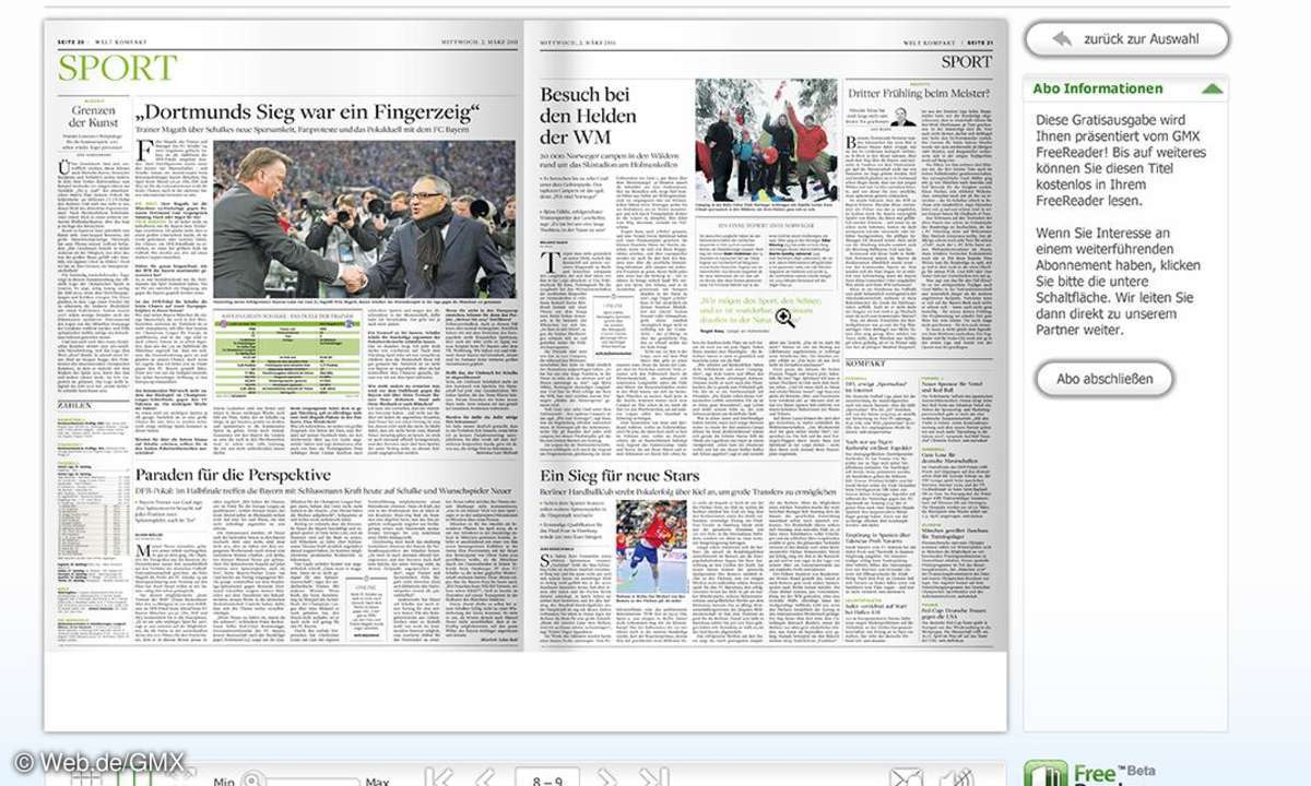 FreeReader von Web.de/GMX