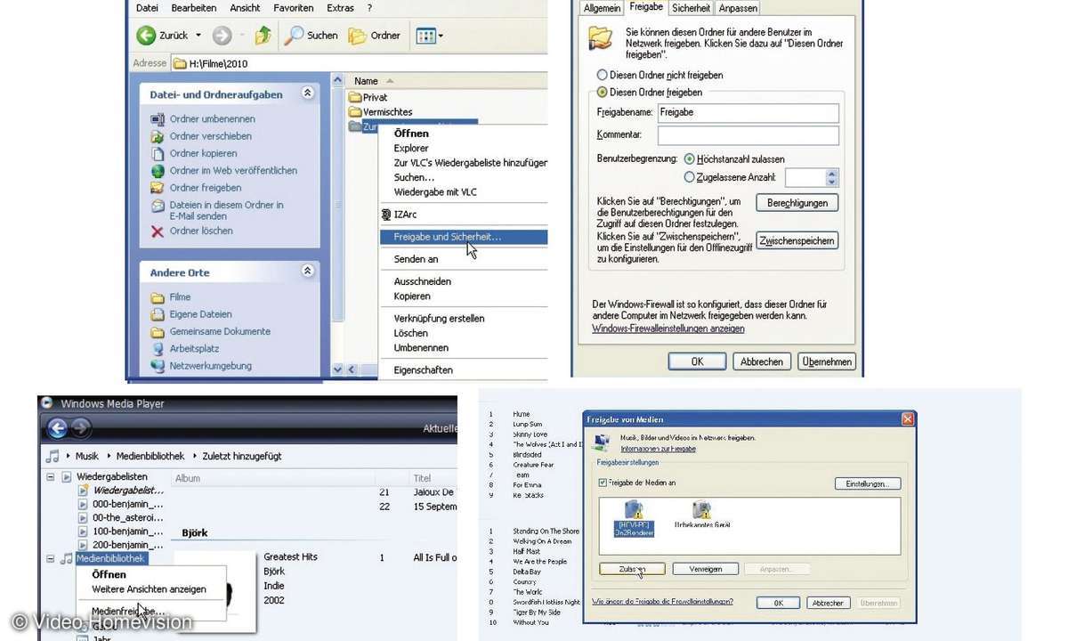 Ordner bei Windows XP