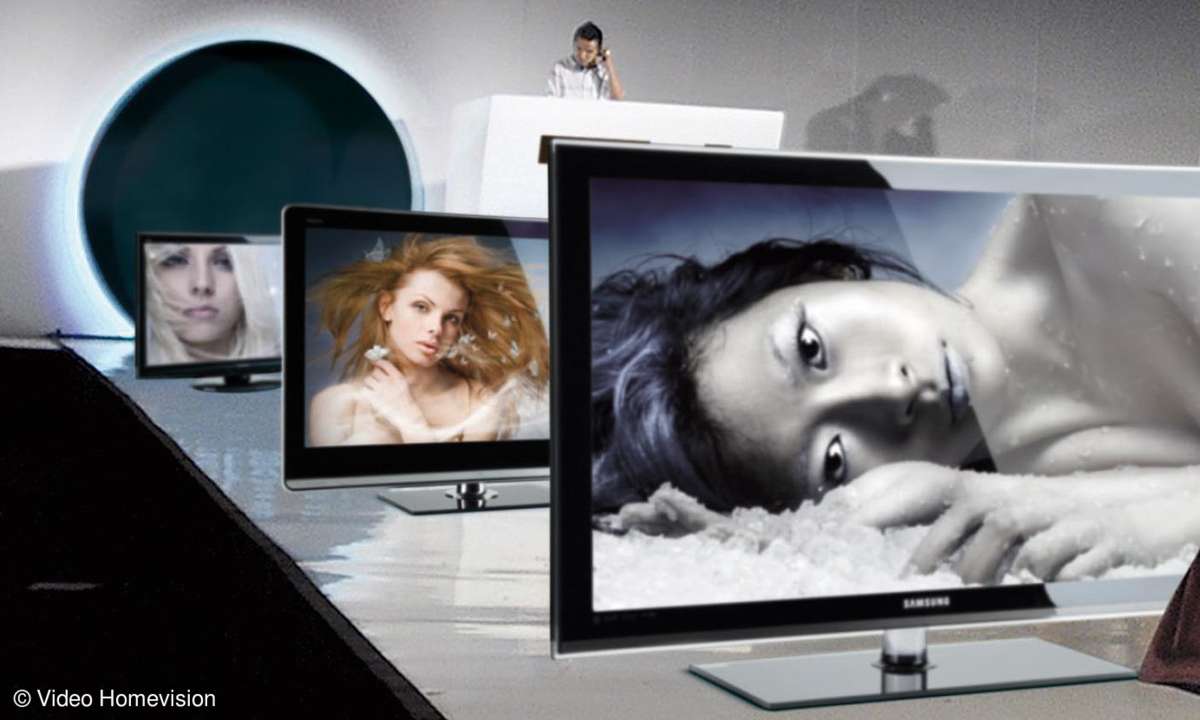 Fernseher auf dem Laufsteg