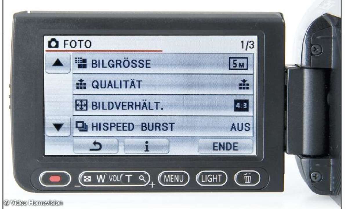 Display der Kamera