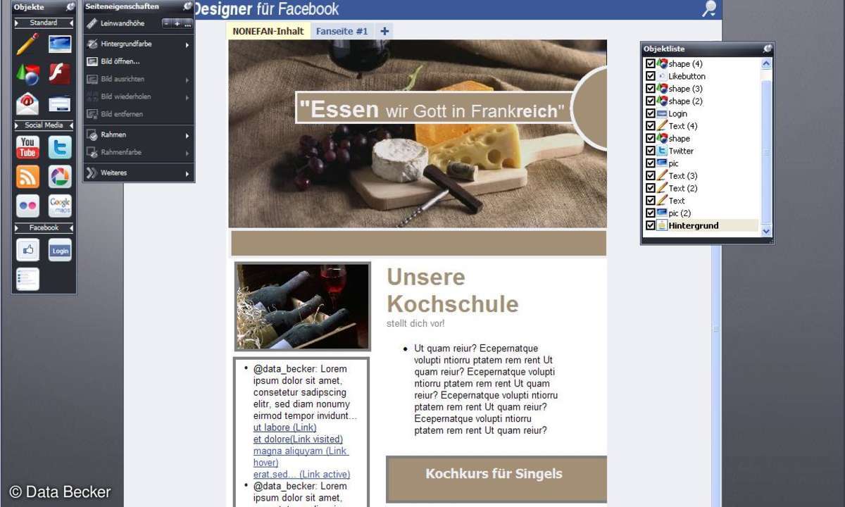 Screenshot Vorlage