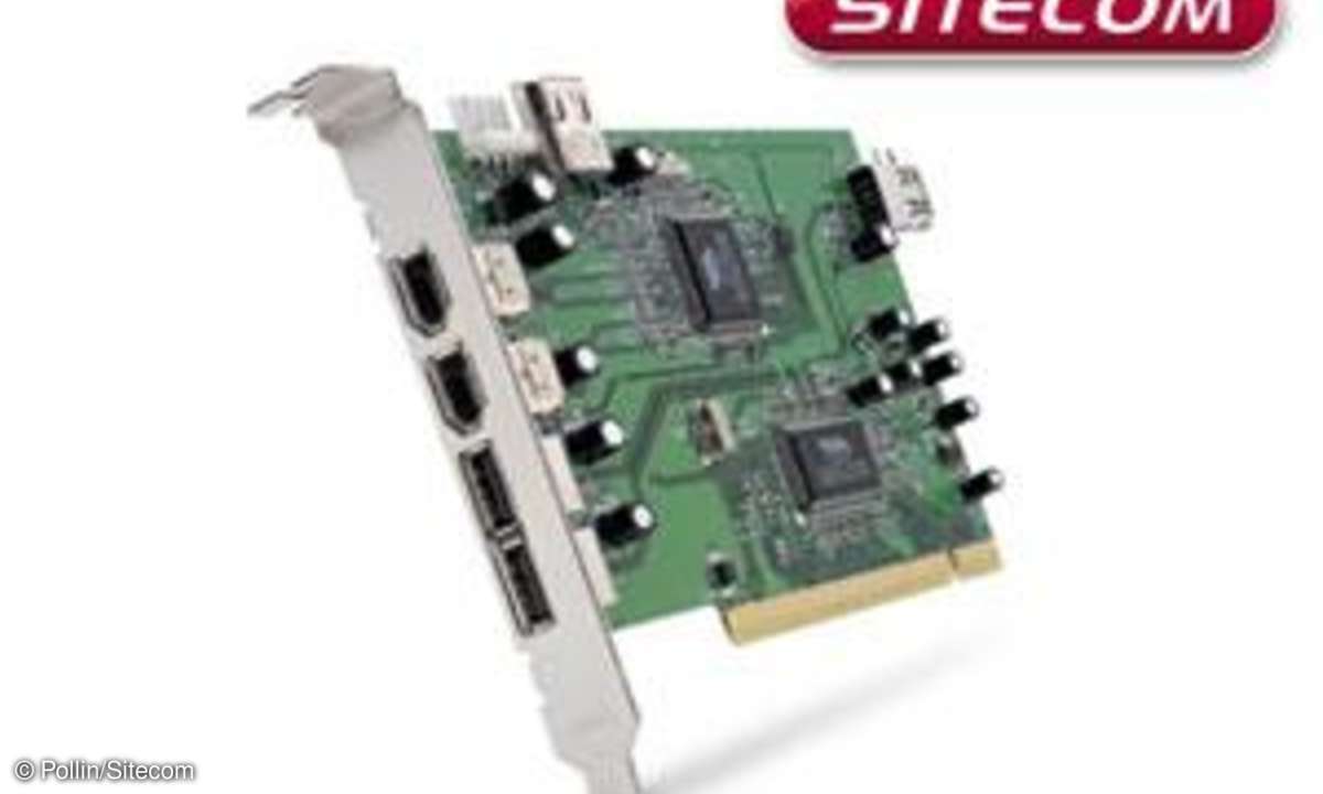 USB 2.0/FireWire PCI-Schnittstellenkarte SITECOM F