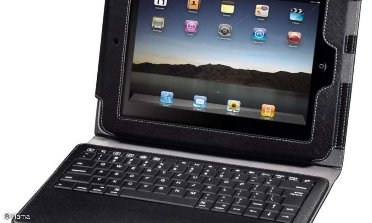 iPad-Hülle mit Bluetooth-Tastatur