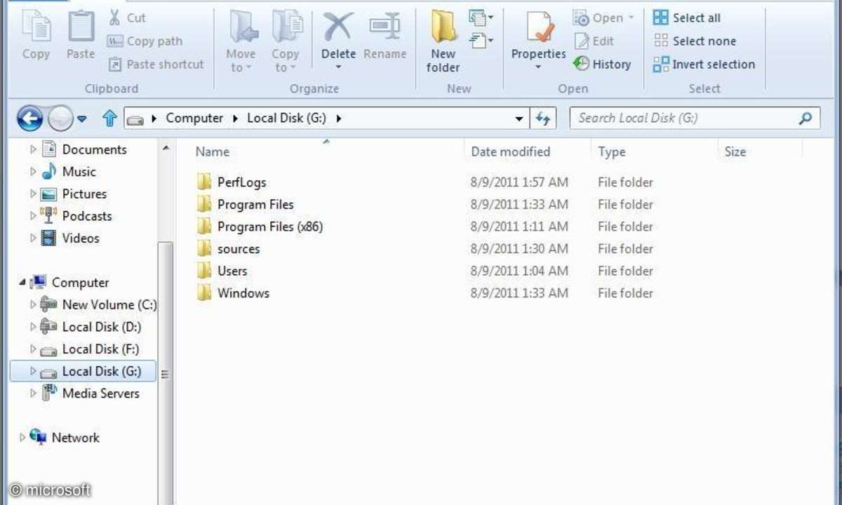 Virtual Harddisk eingehängt