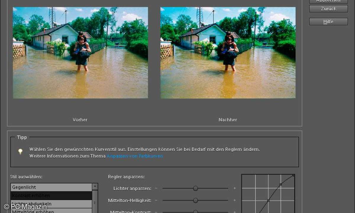 Adobe Photoshop Elements 10 - Farbkurven