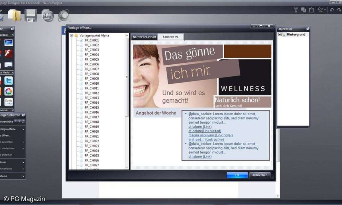 Fanpage-Designer für Facebook
