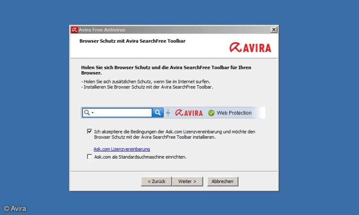 Browser Schutz und Toolbar