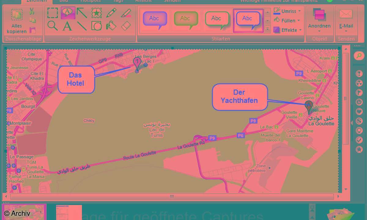 Professionelle Screenshots mit Snagit - Textboxen und Pfeile