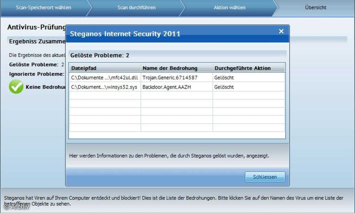 Der Bundestrojaner in Steganos Internet Security 2011