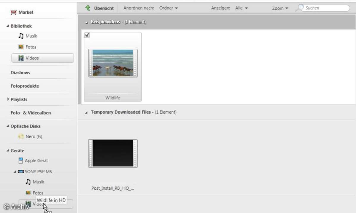Nero Kwik Media - Videokonvertierung für mobile Mediaplayer