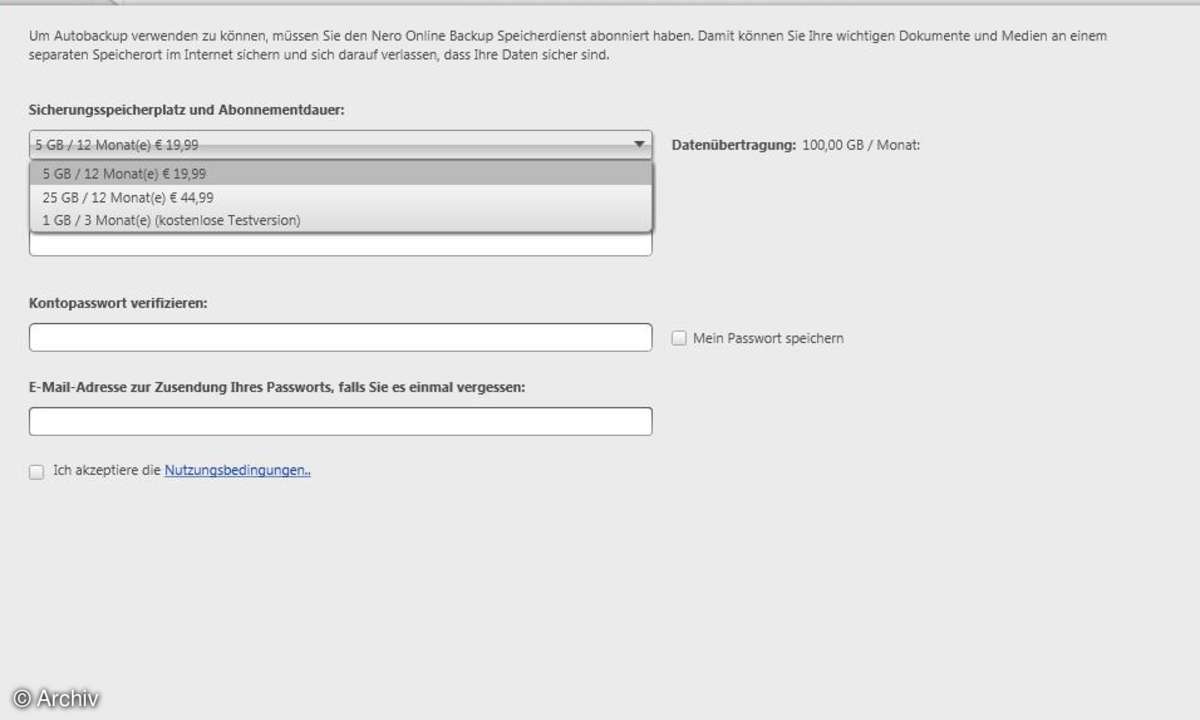 Nero BackItUp 11 - Nero Online Backup