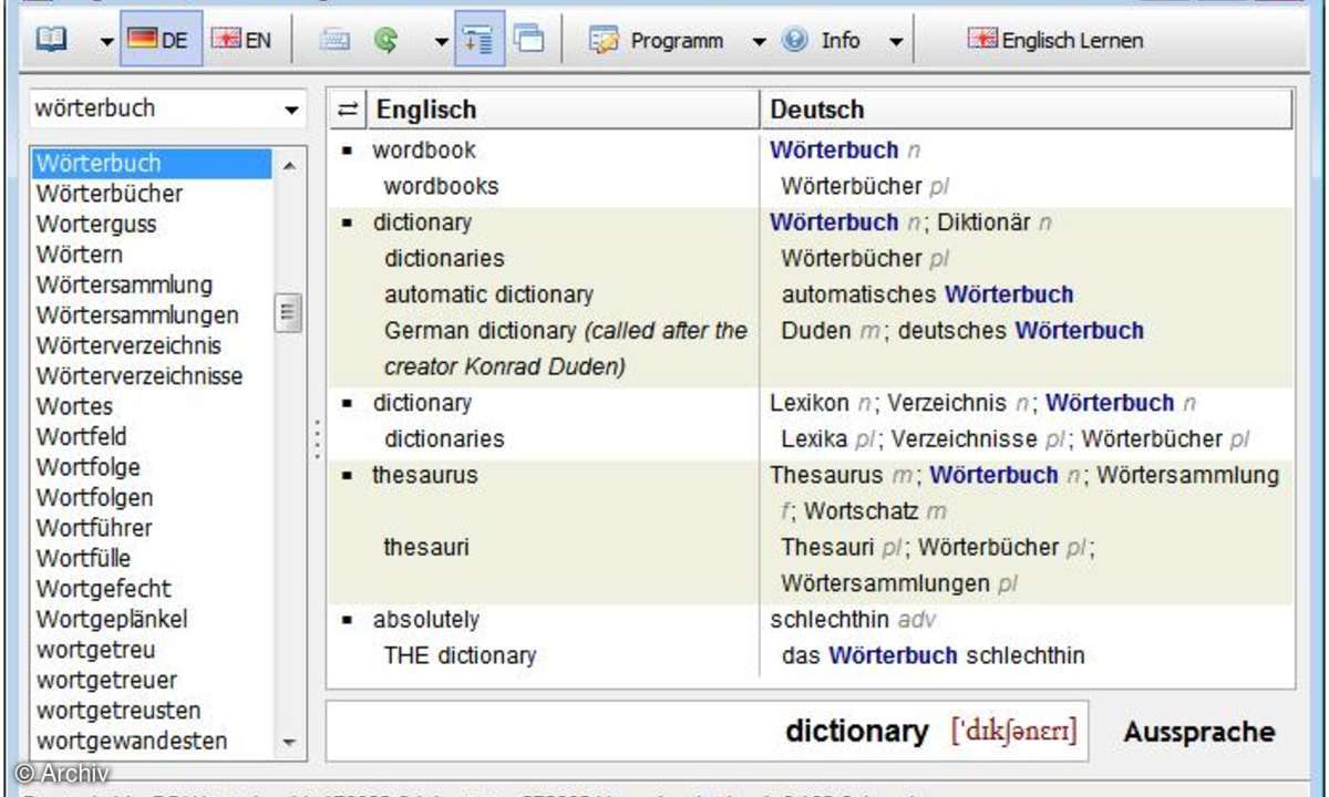 Lingopad: Praktisches Desktop-Wörterbuch