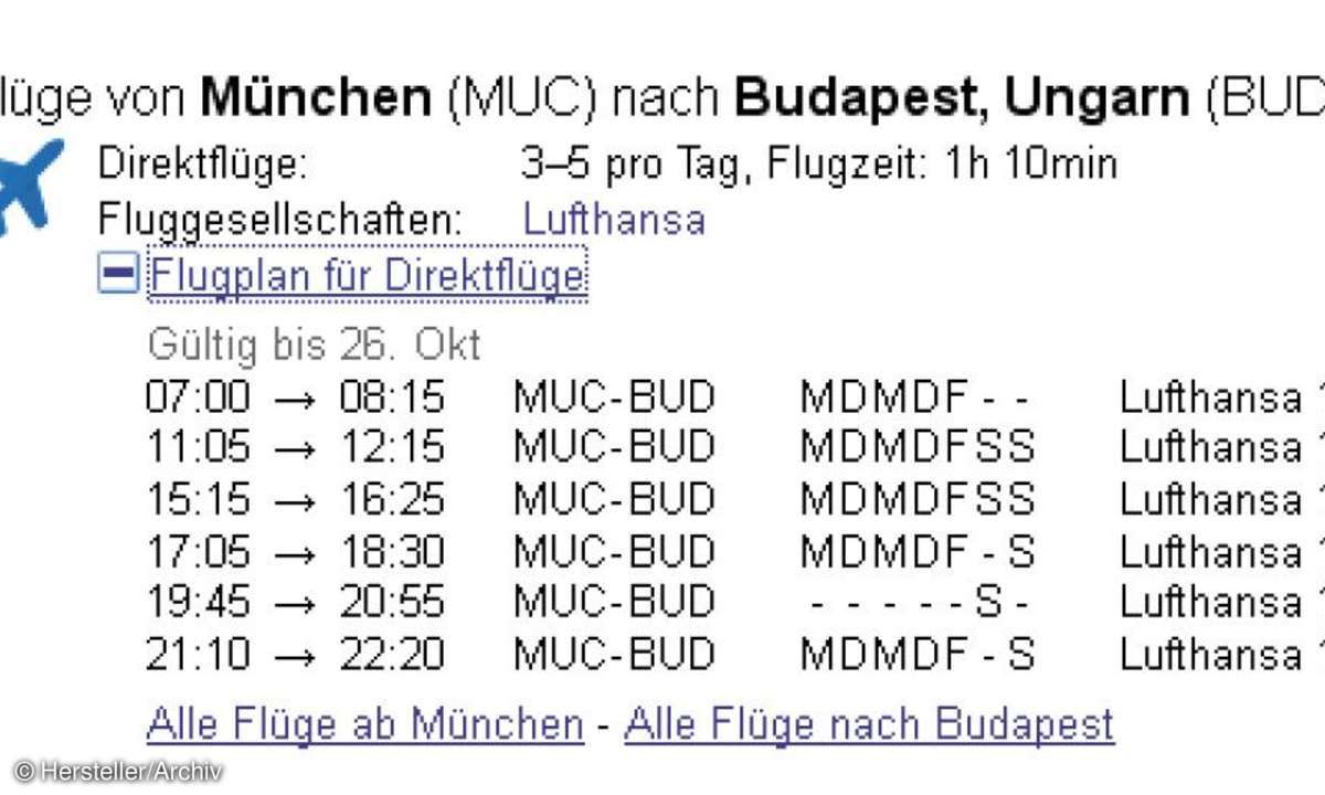 Google zeigt auf Anweisung direkte Flüge an - Voraussetzung Google instant ist aktiv.