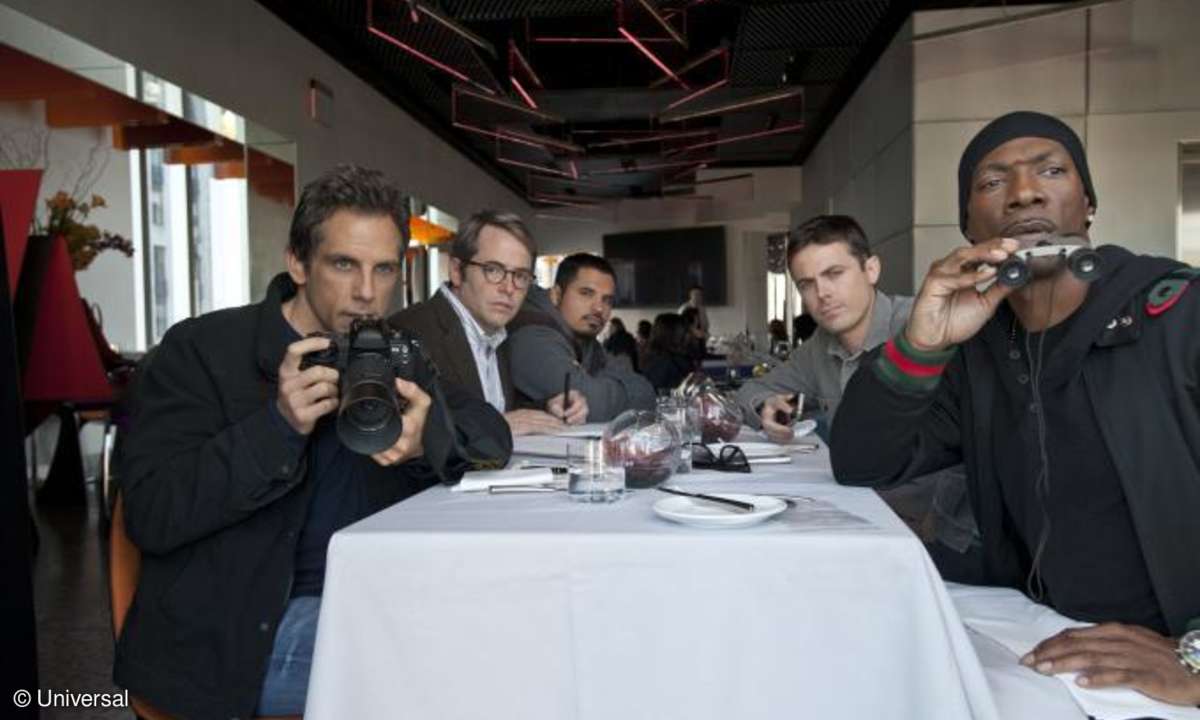 Vorbereitung ist alles (von links): Josh Kovacs (Ben Stiller), Mr. Fitzhugh (Matthew Broderick), Dev'Reaux (Michael Pena), Charlie (Casey Affleck) und Slide (Eddie Murphy) observieren die Luxuswohnanlage