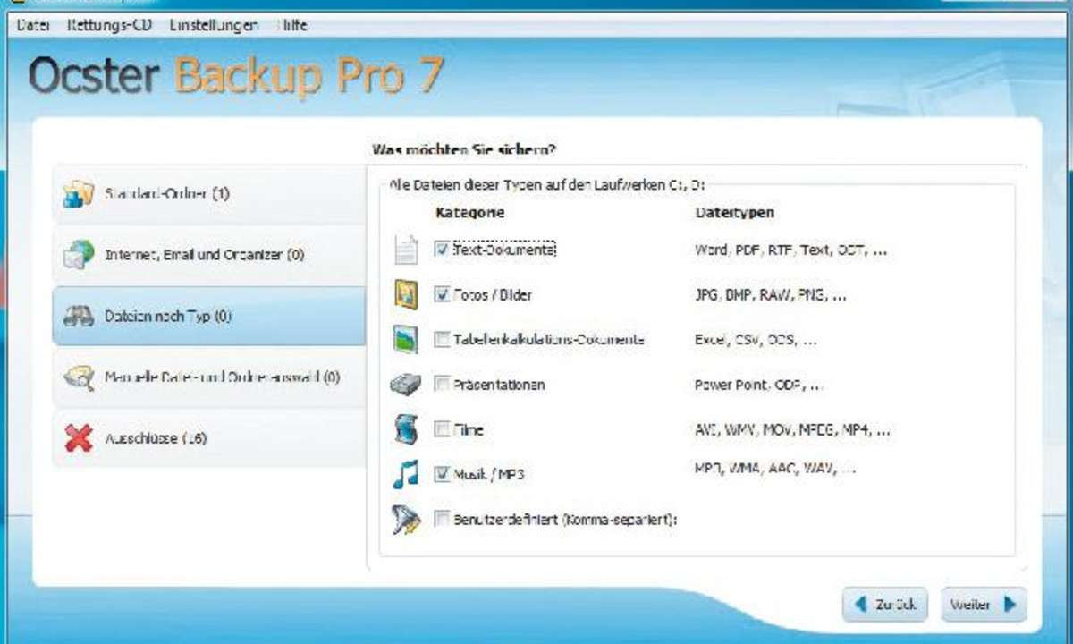 Ocster Backup Pro, software, tools