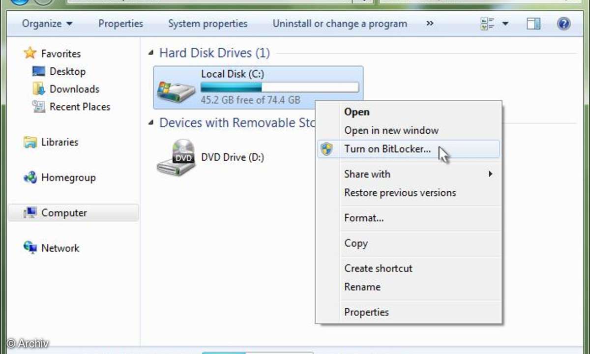 Windows 7 Bitlocker