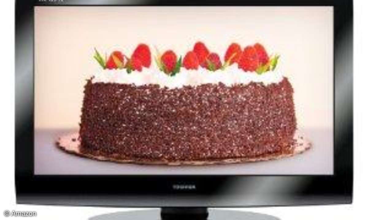 Fernseher mit Geburtstagstorte Toshiba LV833G